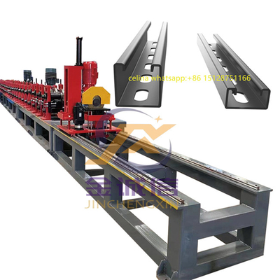 เครื่อง C Channel, แผงโซลาร์เซลล์อัตโนมัติรองรับ Uni strut C Channel Roll Forming Machine
