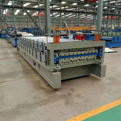 เครื่องขึ้นรูปม้วนเหล็กสองชั้นสำหรับแผงผนังหลังคาโปรไฟล์กล่องโลหะ Ibr