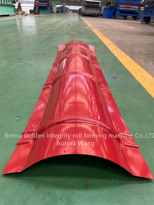 เครื่องขึ้นรูปม้วนหลังคากระพริบคุณภาพดี Ridges Making Cover Metal Flashing Ridge Capping Roll Forming Machines