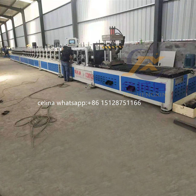 เครื่องขึ้นรูปม้วน 21 * 41 สำหรับโครงสร้างพลังงานแสงอาทิตย์เครื่องขึ้นรูปม้วนแบบพกพาสีน้ำเงิน