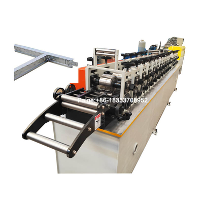 T BAR ROLL FORMING MACHINE เพดาน GTID CHANNEL ROLL FORMING MACHINE สำหรับเพดาน