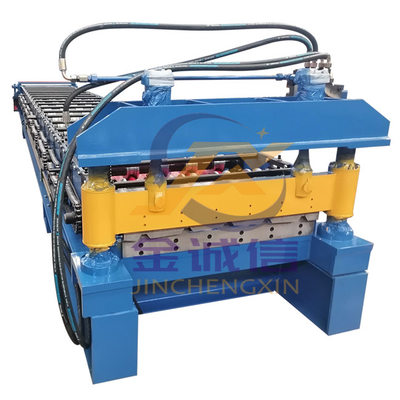 เหล็กสีอัตโนมัติเต็มรูปแบบ IBR 686 เครื่องขึ้นรูปม้วนแผงหลังคา PLC Control