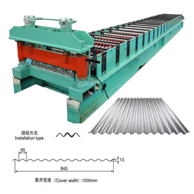 เครื่องขึ้นรูปม้วนแผ่นผนังหลังคา ความเร็วสูง 0.3-0.8mm 30m/min