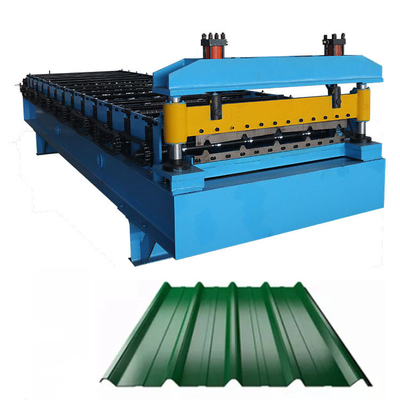 เครื่องขึ้นรูปม้วนแผงหลังคา 380V เครื่องหลังคา Ibr สี่เหลี่ยมคางหมู