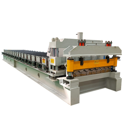 เครื่องขึ้นรูปม้วนกระเบื้องเคลือบ 4kw สำหรับแผ่นหลังคาวัสดุก่อสร้าง