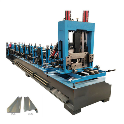 CZ Purlin roll forming machine เครื่องขึ้นรูป C purlin อัตโนมัติ Z เครื่องทำโครงเหล็ก