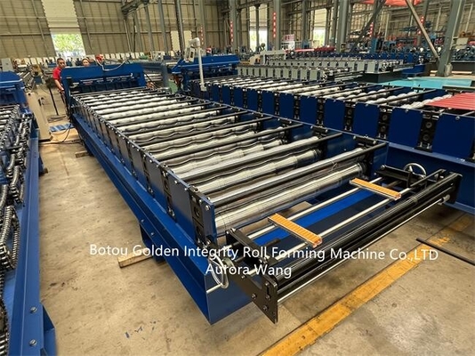 เครื่องขึ้นรูปม้วนกระเบื้องเคลือบ 5.5Kw Automatic PLC Detla System