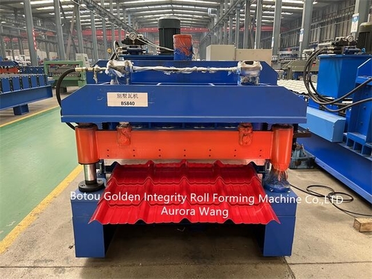 เครื่องเคลือบลอนลอนลอน 5.5KW เครื่องขึ้นรูปม้วนแผ่นโลหะเย็น