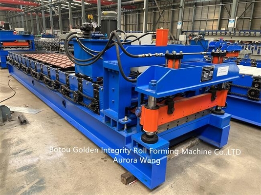 เครื่องขึ้นรูปม้วนกระเบื้องเคลือบโปรไฟล์โลหะ ISO9001 CE เครื่องทำอิฐ