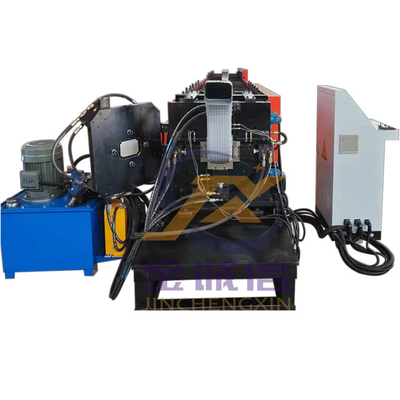 12-15m / นาที Downspout Roof Ridge Cap Roll Forming Machine สำหรับ Downpipe เหล็ก