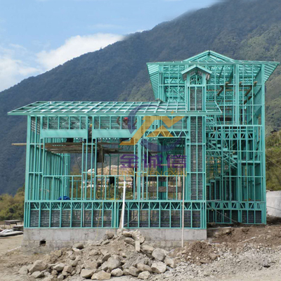 Light Steel Villa ใช้เครื่องวัดแสงโครงเหล็กเครื่องกรอบเหล็กเบา