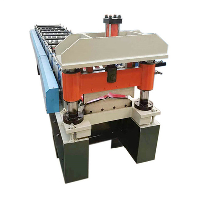 เครื่องขึ้นรูปม้วนหลังคาโค้งหลังคาเหล็กสีโลหะสำหรับกระเบื้อง Ridge Capping