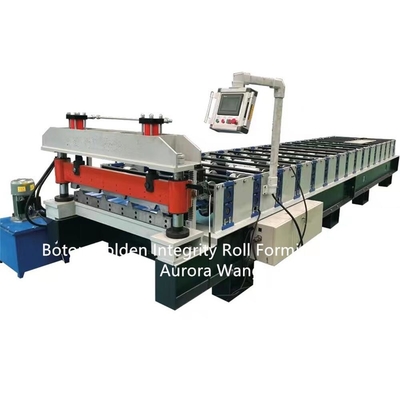 เครื่องขึ้นรูปม้วนแผงหลังคาโปรไฟล์เหล็กเครื่องขึ้นรูปม้วนสี่เหลี่ยมคางหมูสังกะสี