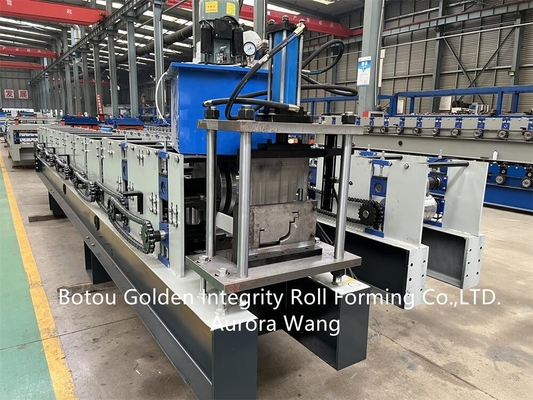 เครื่องขึ้นรูปม้วนรางน้ำอลูมิเนียม 100-300 มม. ความกว้างของวัสดุ
