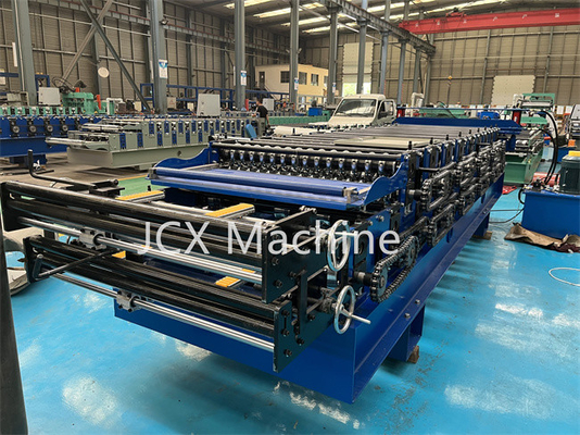 PPGI Double Layer Roll เครื่องขึ้นรูป Aluzinc Double Deck Roll Forming Machine