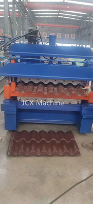 เครื่องขึ้นรูปม้วนกระเบื้องอัตโนมัติเต็มรูปแบบ PLC ควบคุมอุปกรณ์ตัดไฮดรอลิก