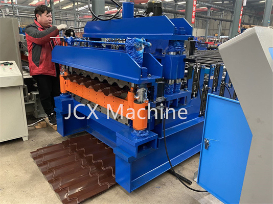 เครื่องขึ้นรูปม้วนสองชั้นอัตโนมัติเต็มรูปแบบ PLC ควบคุมอุปกรณ์ตัดไฮดรอลิก