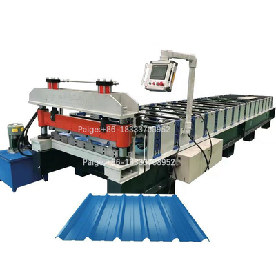 เครื่องขึ้นรูปม้วนโปรไฟล์ R แผงหลังคาโลหะ เครื่องแผงหลังคาโลหะ