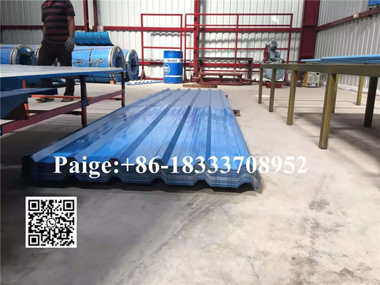 เครื่องขึ้นรูปม้วนหลังคาโลหะรูปทรงสี่เหลี่ยมคางหมู เครื่องขึ้นรูปม้วนหลังคาเหล็ก