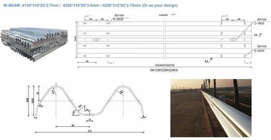 Two Waves Three Waves Guard Rail Bending Machine 400H โครงเหล็ก