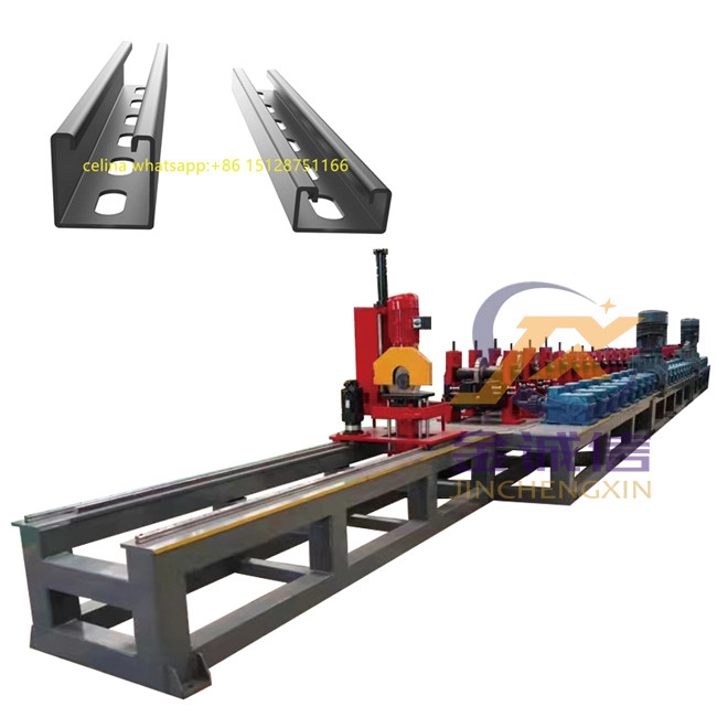 เครื่องขึ้นรูปม้วนแผงโซลาร์เซลล์ Unistrut C Channel เครื่องขึ้นรูปม้วนพลังงานแสงอาทิตย์