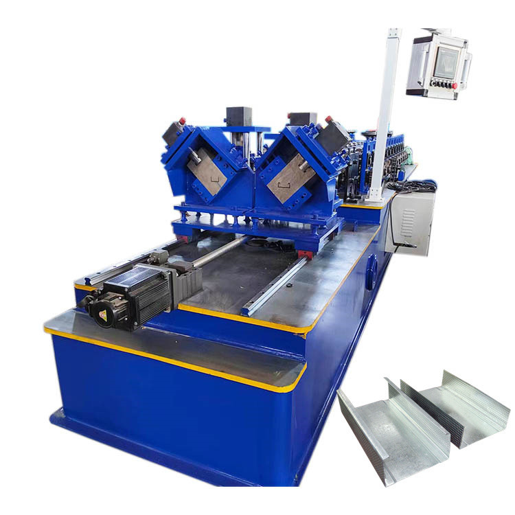 Steel Double C และ U Line Light Steel Stud Roll Forming Machine เพื่อสร้างโปรไฟล์ Drywall