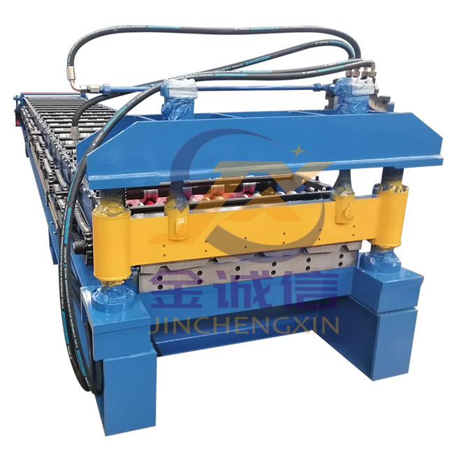 เหล็กสีอัตโนมัติเต็มรูปแบบ IBR 686 เครื่องขึ้นรูปม้วนแผงหลังคา PLC Control