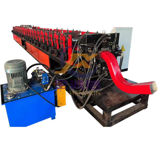 12-15m / นาที Downspout Roof Ridge Cap Roll Forming Machine สำหรับ Downpipe เหล็ก