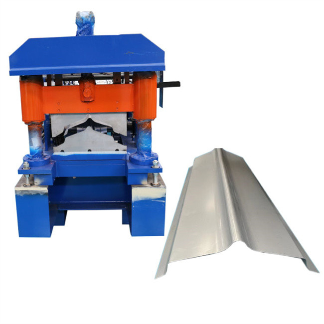 เครื่องขึ้นรูปม้วนแผ่นหลังคาโลหะ Ridge Capping ครึ่งรอบ Ridge Hat Machine