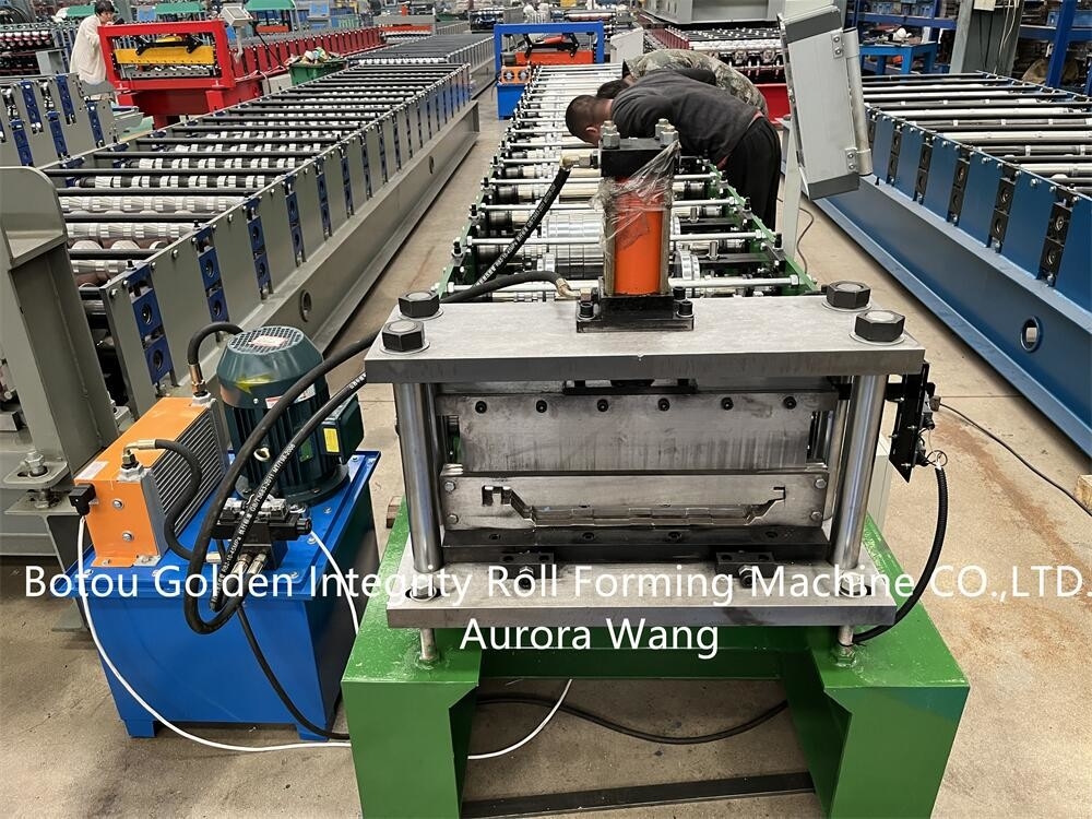 PPGI Standing Seam Roll เครื่องขึ้นรูป 0.4-1mm Profile Roll Forming Machine